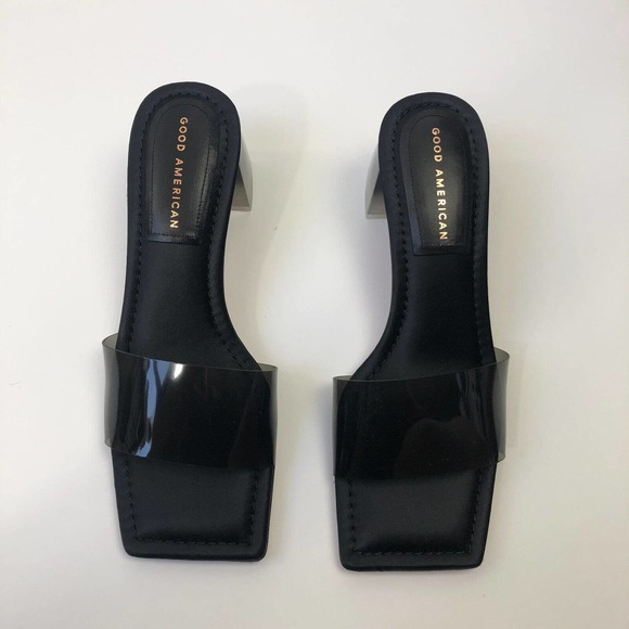 Good American Block Heel Slide Sandals Women's Size 8 - Picture 7 of 12